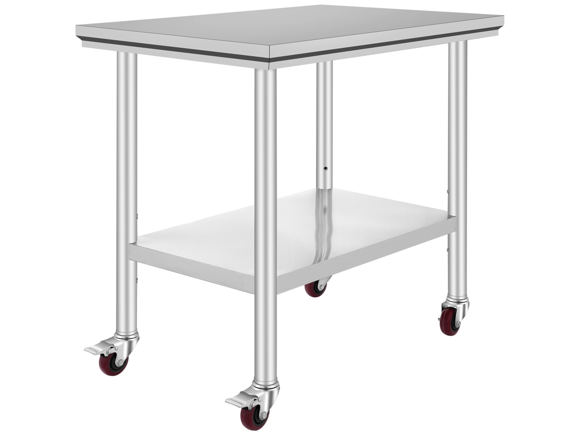 Mesa De Trabalho De Aço Inoxidável Succebuy 35 X 24 X 33 Polegadas, Capacidade De Carga De 700 Libras