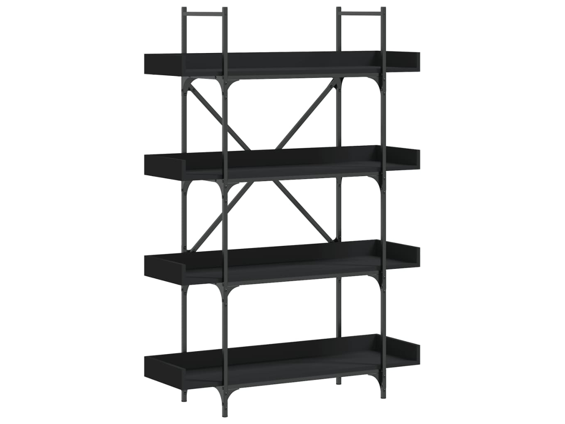 Estante C/ 4 Prateleiras Derivados Madeira Preto MAISON EXCLUSIVE 100x33x145,5 cm