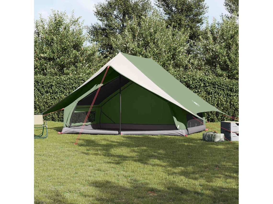 Vidaxl Barraca Familiar Com Telhado Verde E Branco 315 X 286 X 200 Cm
