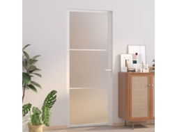 Porta De Interior 83x201,5 Cm Vidro E Alumínio Branco Mate Wsd963333 Lovely Home
