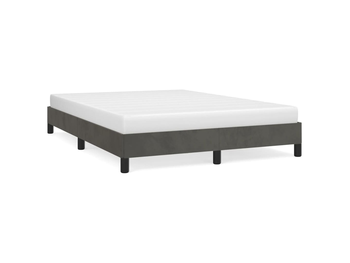 Bed Frame, Bed Frames Vidaxl Cinzeto Veludo (140 X 190 Cm)