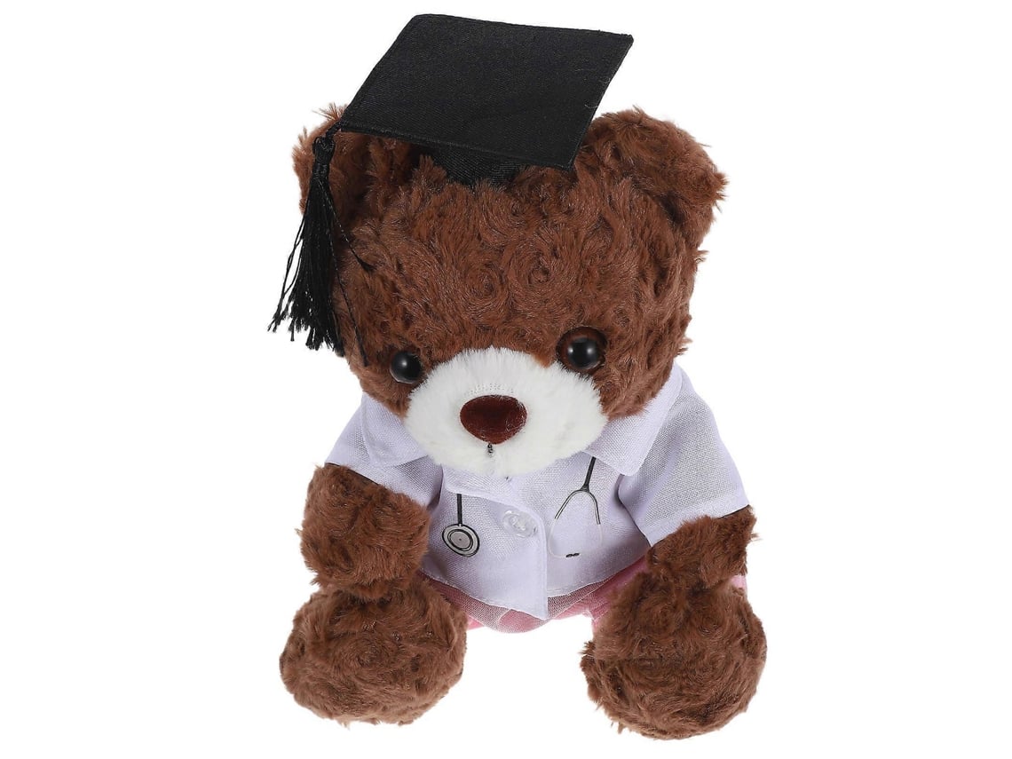 Urso De Pelúcia Doutor Formando, Marrom, Para Festas E Presentes