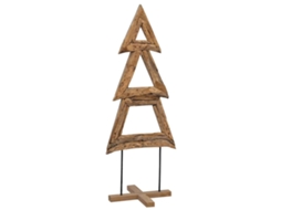 Árvore De Natal Vidaxl Castanho Madeira De Teca Maciça (90 Cm)