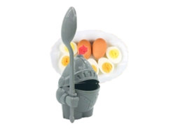 Bandeja Para Ovos Portátil Removível Inovador Plástico Para Armazenamento De Ovos Porta Copos Com Colher Cinza