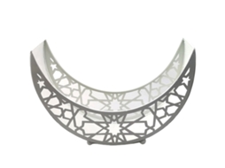Laxiscreed Prato De Jantar Eid Al Adha Decorativo Em Ferro Com Lua E Estrelas Para Festas
