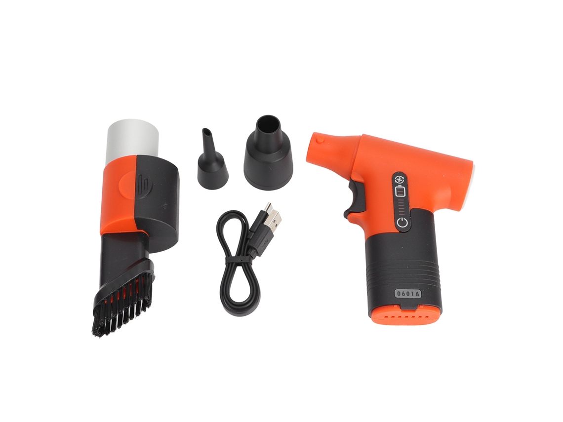 Ventilador Portátil Turbo Motor Sem Escova 120000rpm Laranja