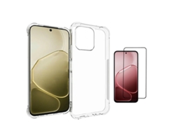 Kit Capa Superprotect Anti-shock Vidro Temperado Phonecare Para Oppo A6 - Transparente