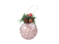 Laxiscreed Bola Decorativa De Natal Para Janela E Árvore Com Fio E Tecido