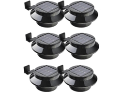 Rebe luz Led Solar com Sensor de Luz 6 Peças Material Aço e Plástico Abs Funciona 6 10 Horas