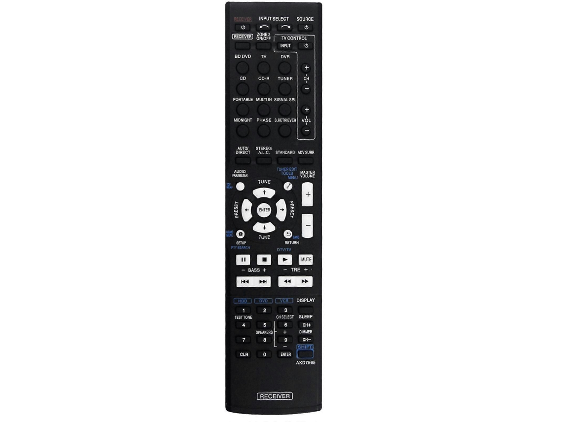 Controle Remoto De Substituição Axd7565 Para Sistemas De Home Theater Com Receptor De Áudio E Vídeo Pioneer Vsx-324-k, Axd7565, Vsx-819h, Vsx-828-s E