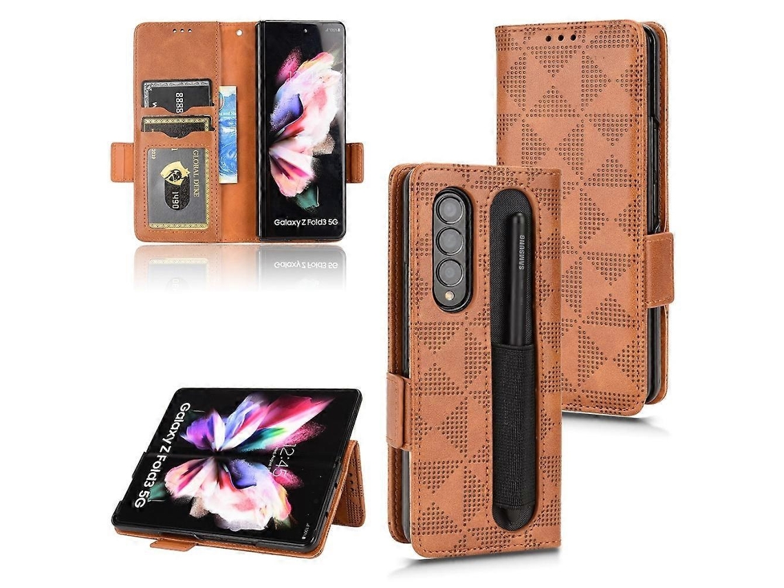 Capa Couro Para Samsung Galaxy Z Fold3, Elysve
