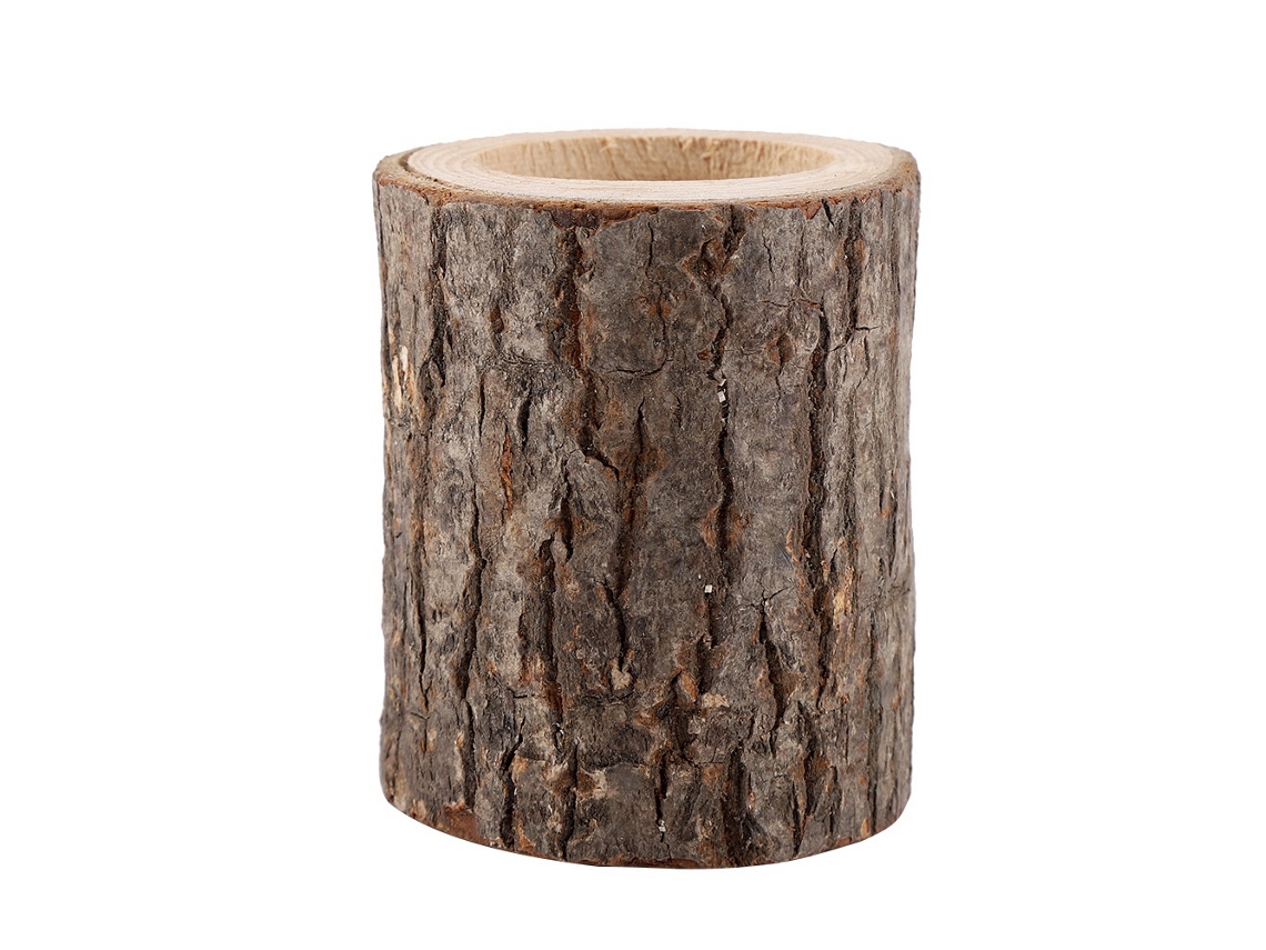 Porta velas Madeira Tronco Casca Decorativo Casa Casamento S/MARCA