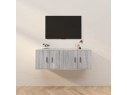 Vidaxl Móveis De Tv De Parede 2 Pcs 57x34,5x40 Cm Cinzento Sonoma