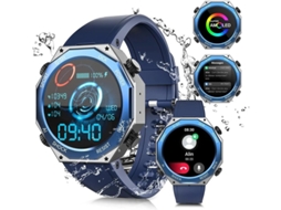 Smartwatch masculino com tela AMOLED de 1,45", resistente à água até 100 m e rastreador fitness, ideal para uso ao ar livre. Bestvite