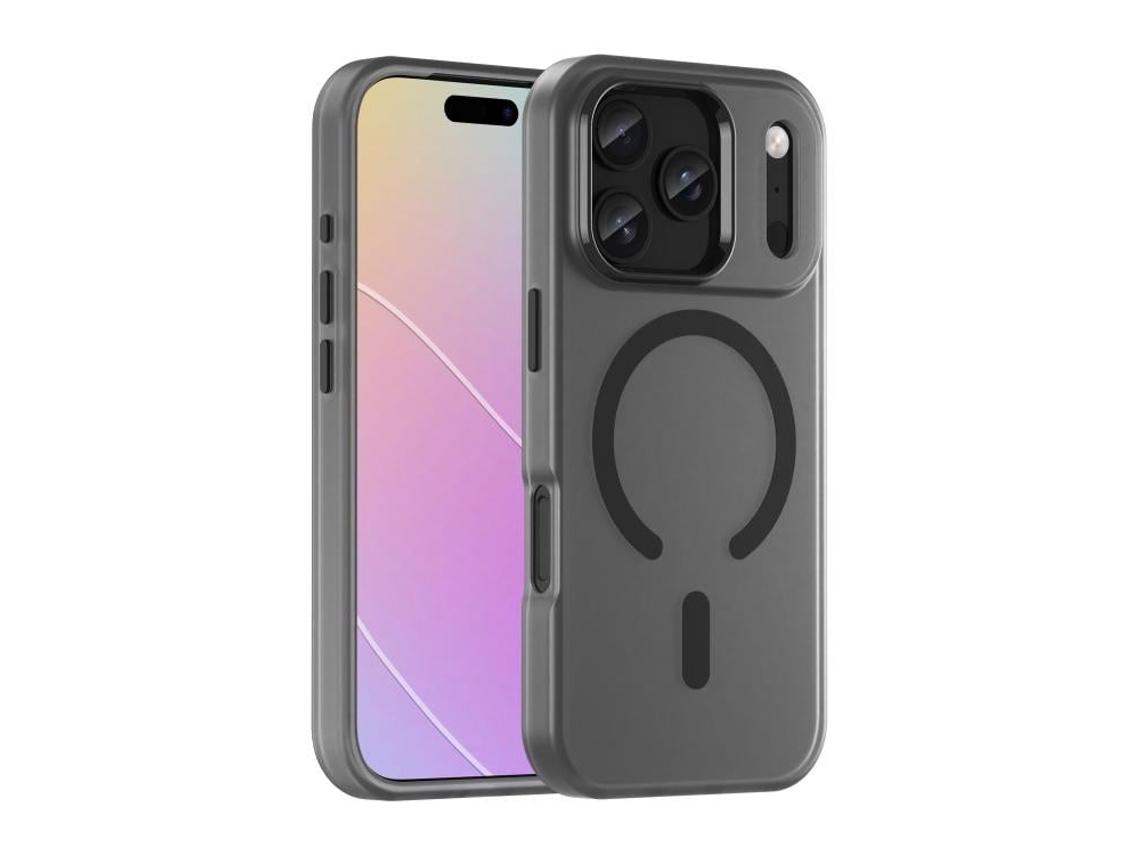 Capa Híbrida Translúcida Para Iphone 17 Pro - Tpu E Pc Com Magsafe | Fosca - Preta