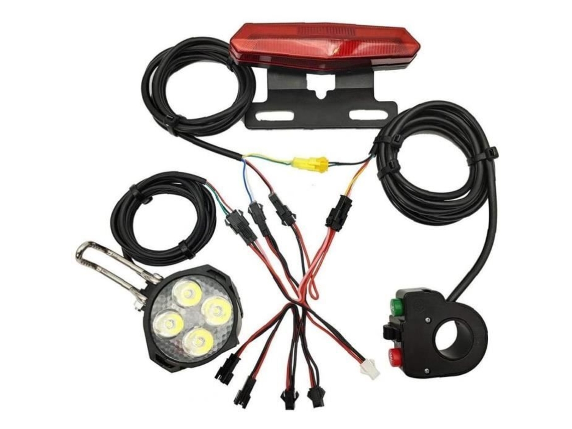 Farol de Bicicleta Recarregável Usb Conjunto de Luz de Bicicleta E-Bike Farol Traseiro Bicicleta Elétrica Grupo Luz Dianteira Traseira Led Lum