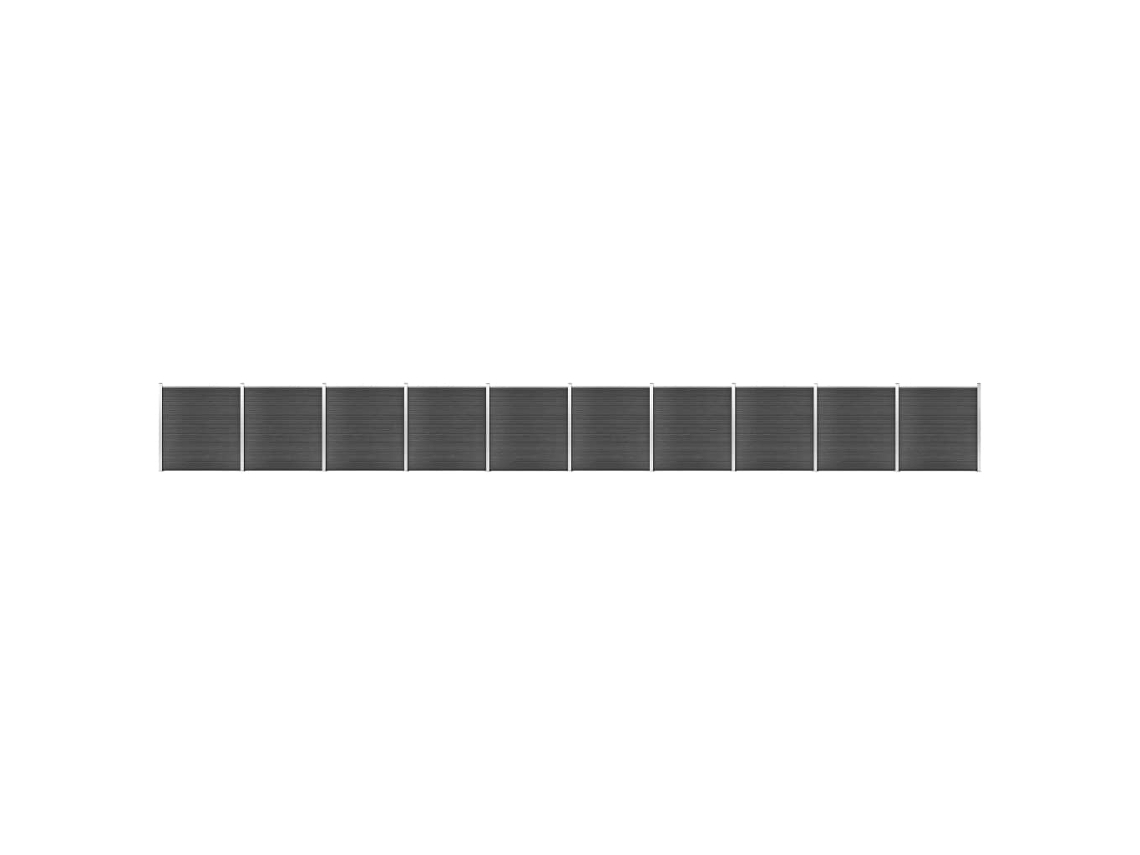 Fence Panel, Fence Panels Vidaxl Preto Wpc (n/a)