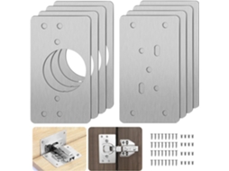 Placas De Reparo Para Armários Com Furos, 8 Peças, Fáceis De Instalar Com Parafusos, Kit De Dobradiças