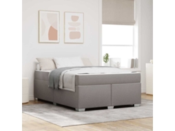 Vidaxl Estrutura Da Cama Cinzento-acastanhado 160 X 200 Cm Tecido
