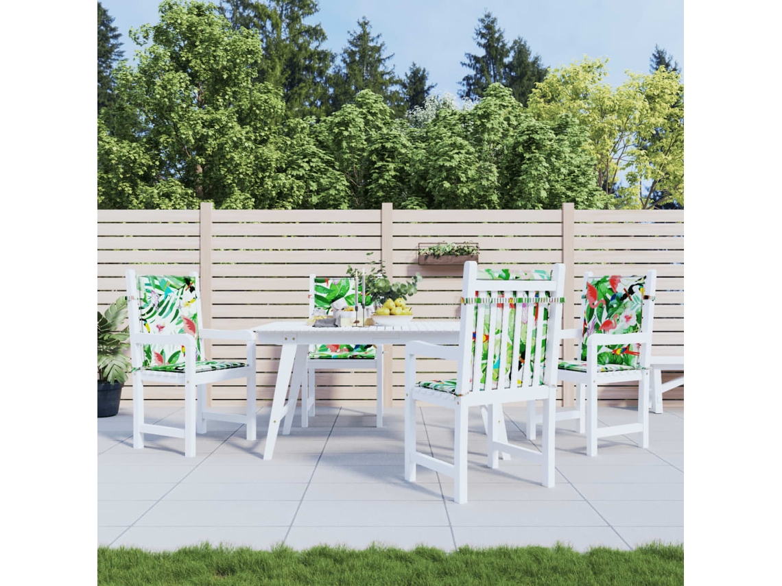 Vidaxl Almofadões Para Cadeira De Encosto Baixo 4 Pcs Tecido Multicor