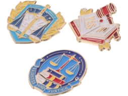 Conjunto Aboofan De 3-pins Liga Metálica Com Tema Jurídico, Design Elegante E Artesanal Para Exibir Identidade