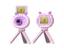 Minicâmera infantil Yizhood, 4800 W, pixels HD, 24 polegadas, rotação de 180 graus, com tripé, roxa