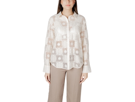 T-shirt De Mulher Vila Clothes Blouses Viveca Bfs Beige Bege (38)