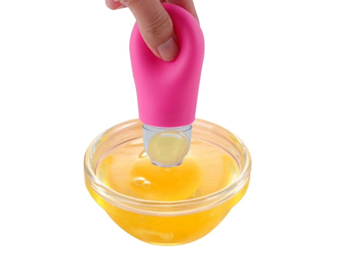 Separador De Claras E Gemas Silicone: Remova As Com Facilidade. Compartilhe