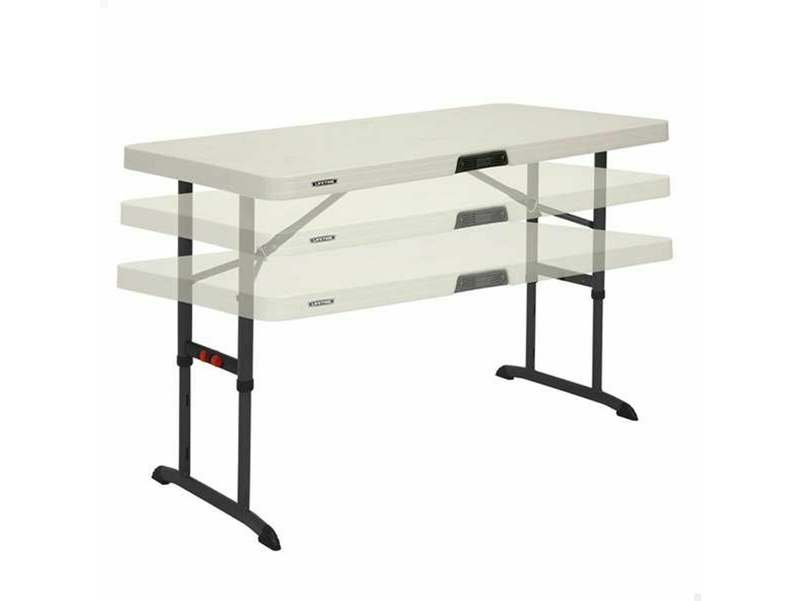 Mesa Dobrável Lifetime (Creme - Plástico)