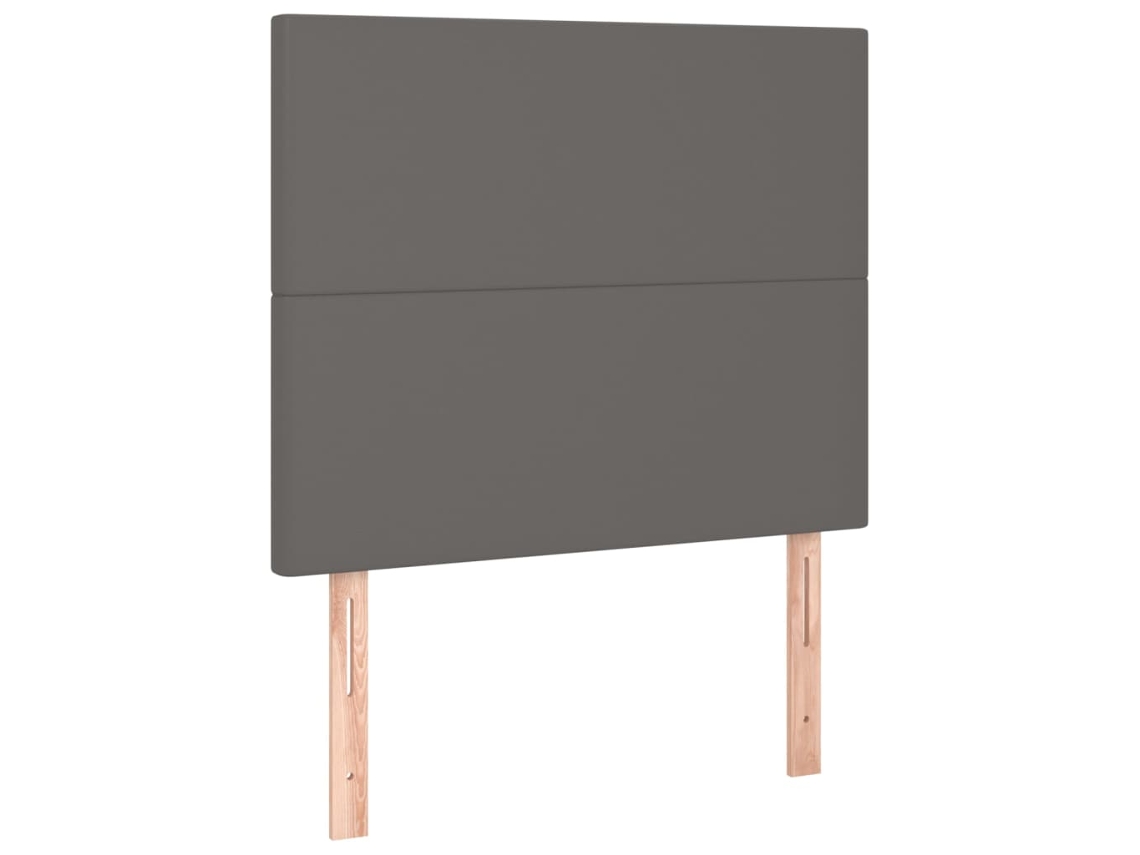 Cabeceira Cinza 100x5x118/128 cm em couro sintético MAISON EXCLUSIVE