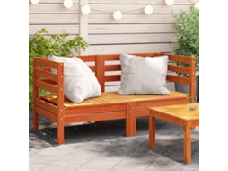 Vidaxl Sofás De Canto Para Jardim 2 Pcs Pinho Maciço Castanho-mel