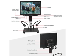 Microscópio Digital Usb 4k 13mp 10.1" Ips