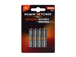 Blister De 4 Pilhas Alcalinas Rexer X Power Aaa Lr03 1.5v