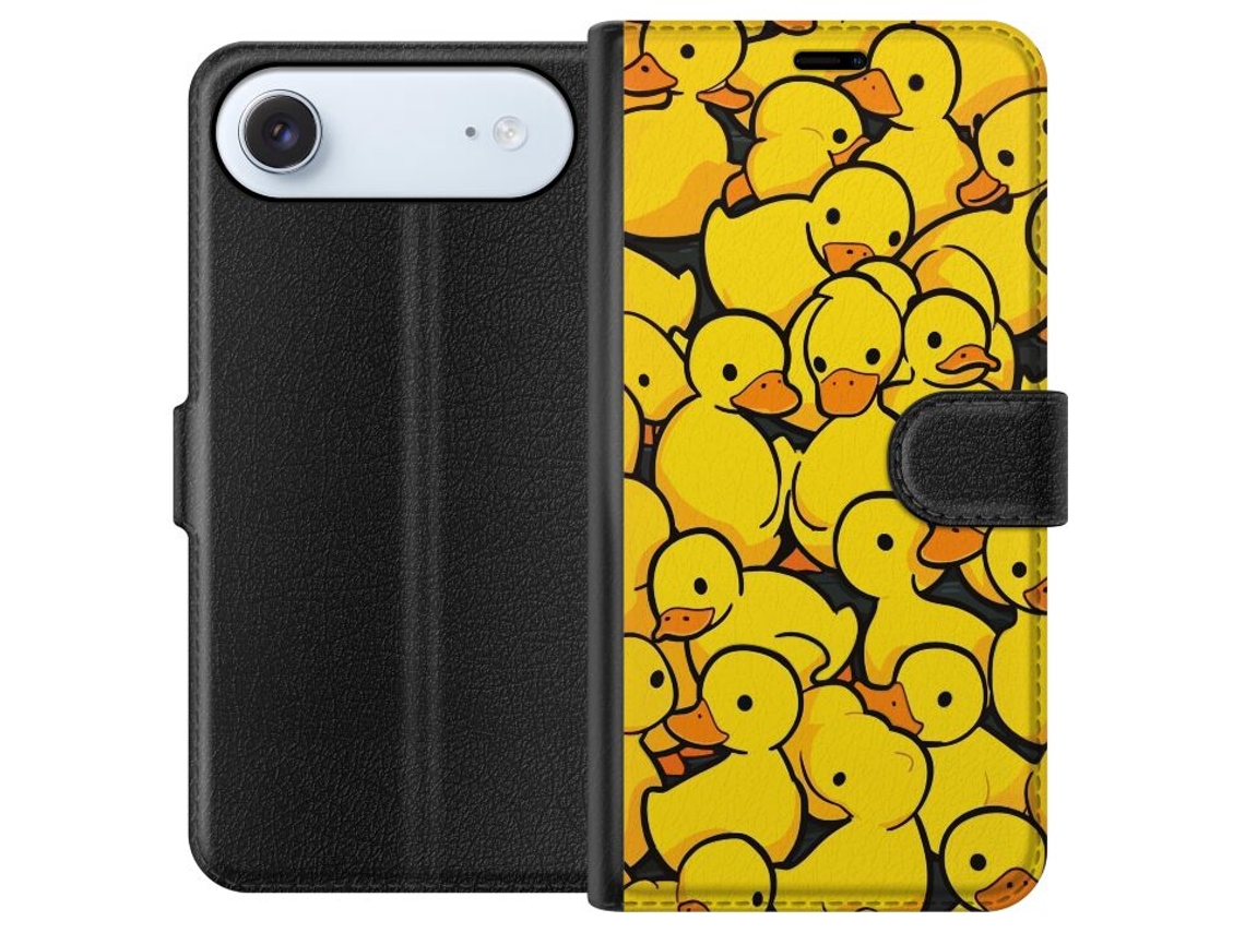 Capa Carteira Compatível Com Apple Iphone Air. Estampa Divertida Com Vários Patinhos Amarelos, Design Fofo E Colorido Perfeito Para Crianças E Amantes