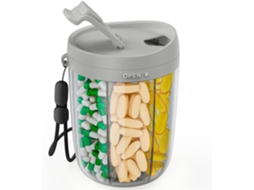 Organizador de Comprimidos CHRUI 6 Vitaminas Anti mistura Sem Bpa (cinza)
