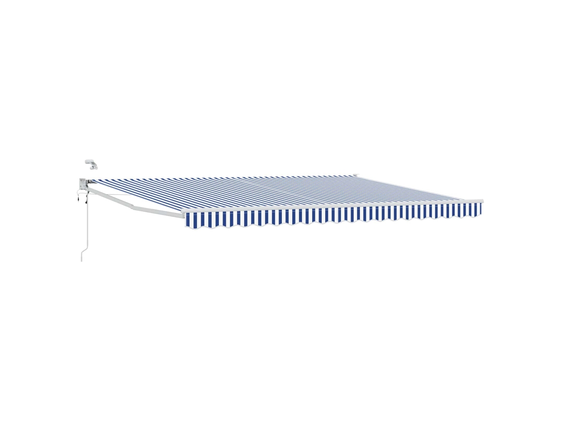 Conjunto 1 Toldo Elétrico Vidaxl Azul Poliéster (4,5 × 3 M)