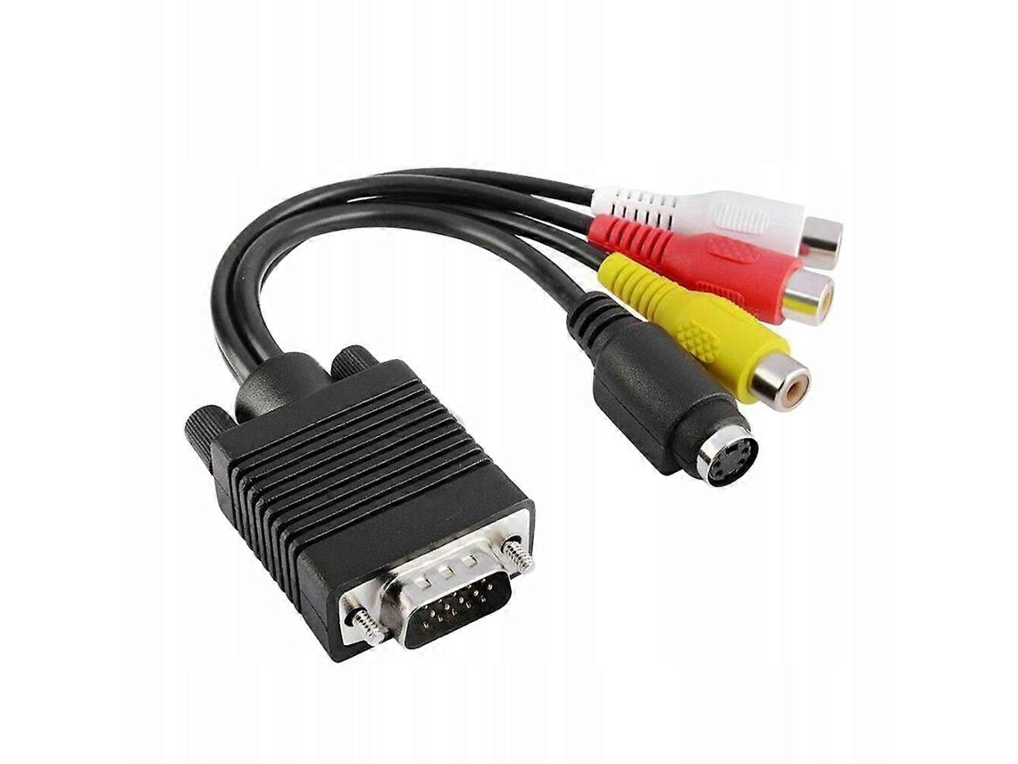 Adaptador VGA Lurelia Cabo, 15 pinos, 4 pinos, 1 M, áudio COM, vermelho