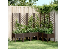 Vidaxl Vaso/floreira De Jardim C/ Treliça 160x120x142 Cm Pp Castanho