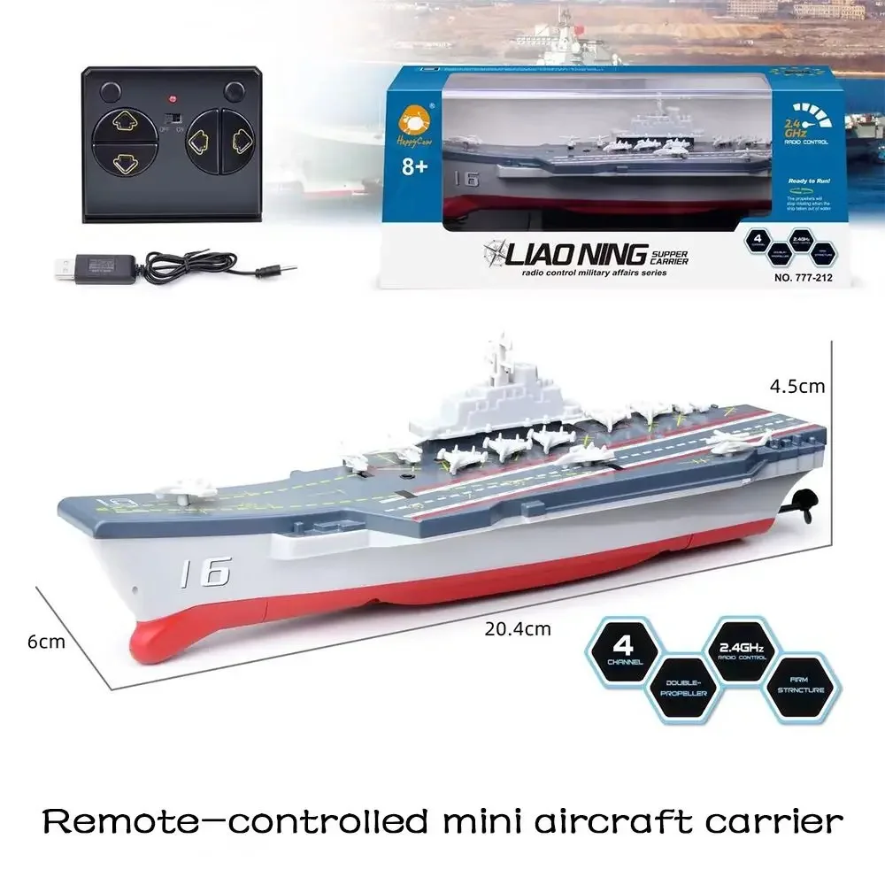 Mini barco de controle remoto, barco de alta velocidade com controle remoto, navio de guerra com controle remoto Semi Fio 2.4g