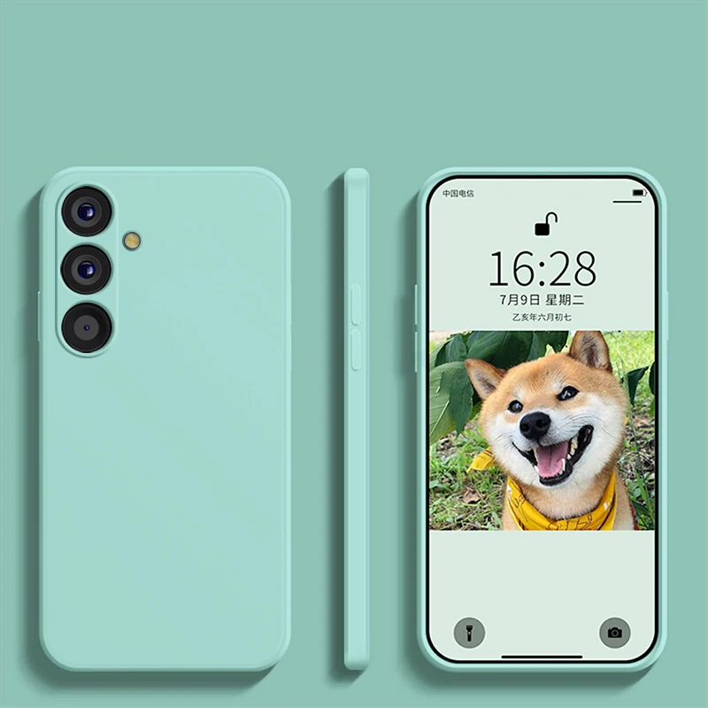 Capa De Silicone Líquido Para Câmera (azul/turquesa, Galaxy S26) Para Samsung