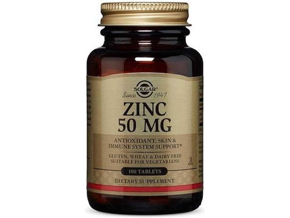Chá SOLGAR Zinco (100 tabletes)