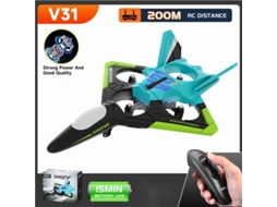 Avião Planador De Espuma V31, Drone Bestvite De Controle Remoto (duração Da Bateria 15 Min 3 Baterias Verde)