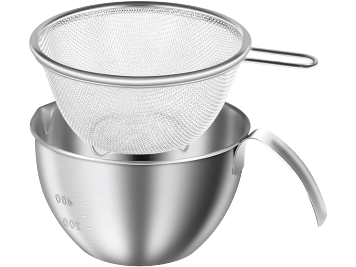 Conjunto De Tigelas Para Misturar Com Escorredor Em Aço Inoxidável