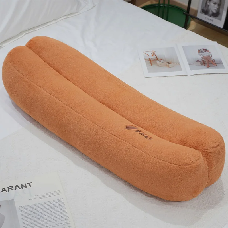 (marrom, 100cm) Almofada Criativa Para Adultos Em Formato De Palitos De Massa Frita, Almofada Para Sofá, Almofada De Encosto