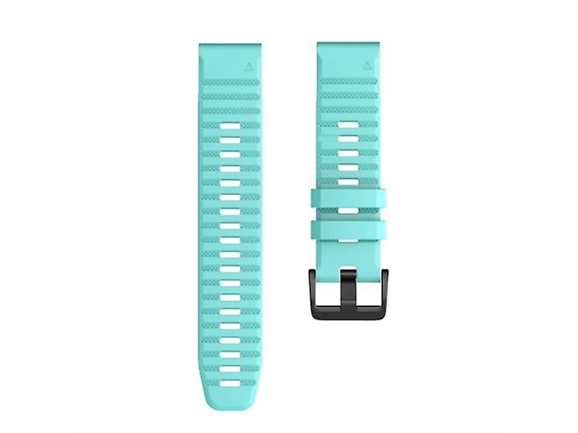 Pulseira De Relógio Lurelia Para Garmin Fenix 7x / 6x 26 Mm Smartwatch Quick Release Silicone Azul Petróleo