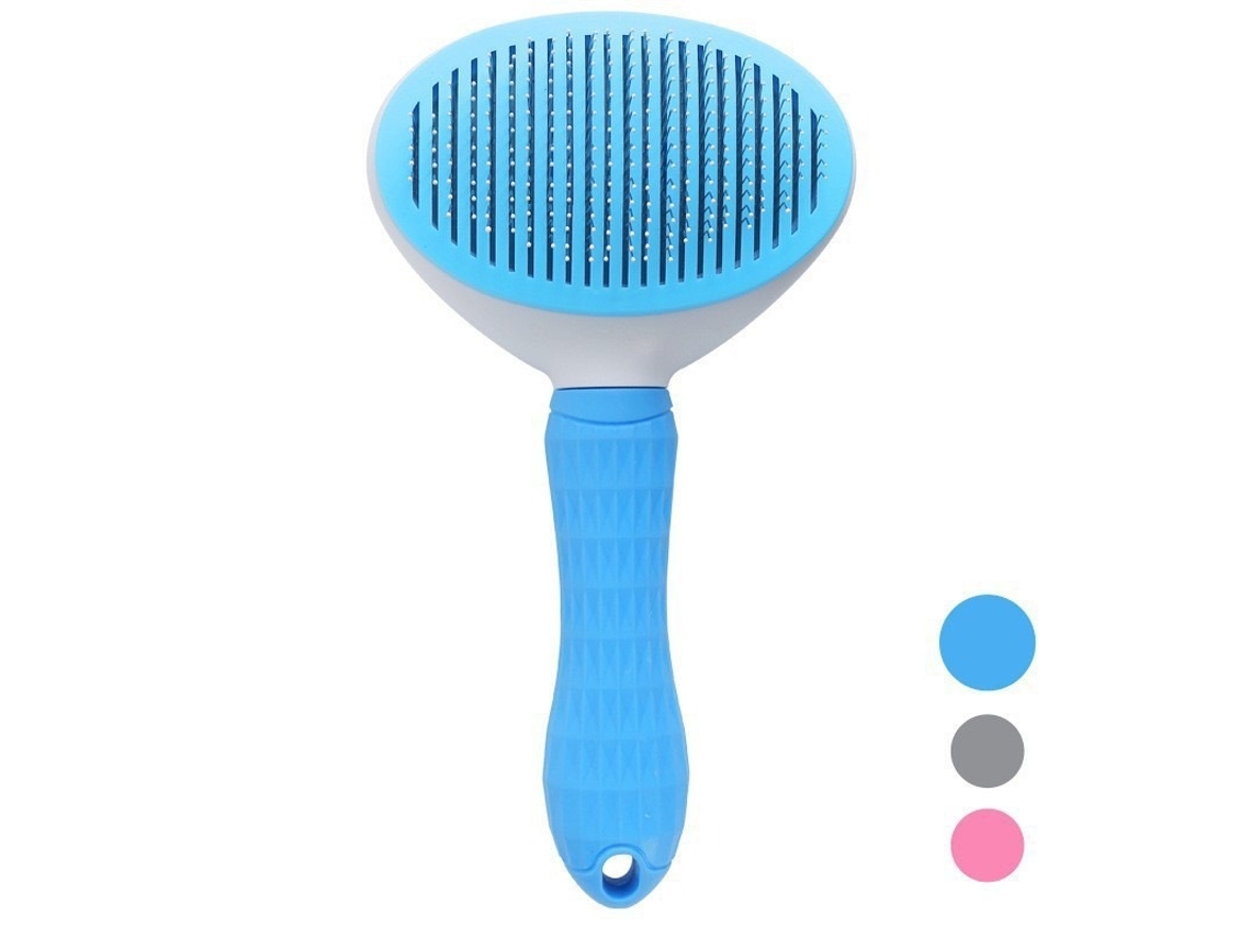 Escova Automática para Mascotes, Elimina Pelos Soltos, Design Antideslizante, Azul ZYBLSSBB