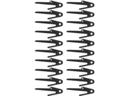 Conjunto De 20 Peças De Fixadores, Clipes E Batentes Para Trilhos De Gaveta Em Plástico Preto.