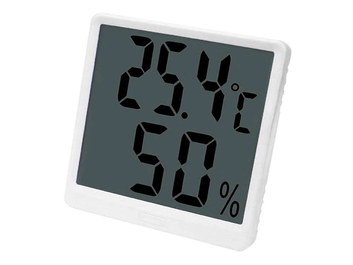 Termômetro De Ambiente Digital, Higrômetro E Mini Medidor De Umidade Com Alta Precisão (°c/°f) Na Cor Branca.