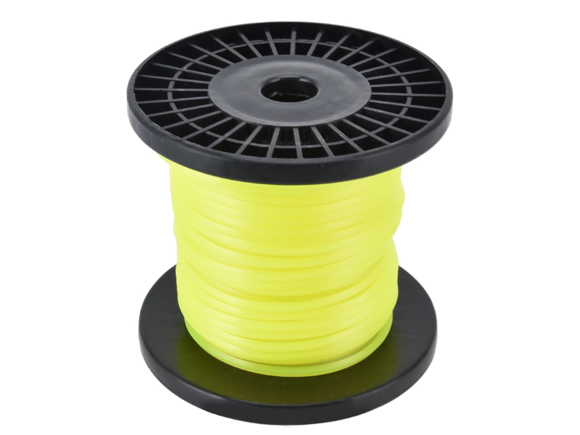 Fio de Cortador de Cabelo Quadrado 3mm Nylon 30m Amarelo Husqvarna Ryobi Stihl S/MARCA