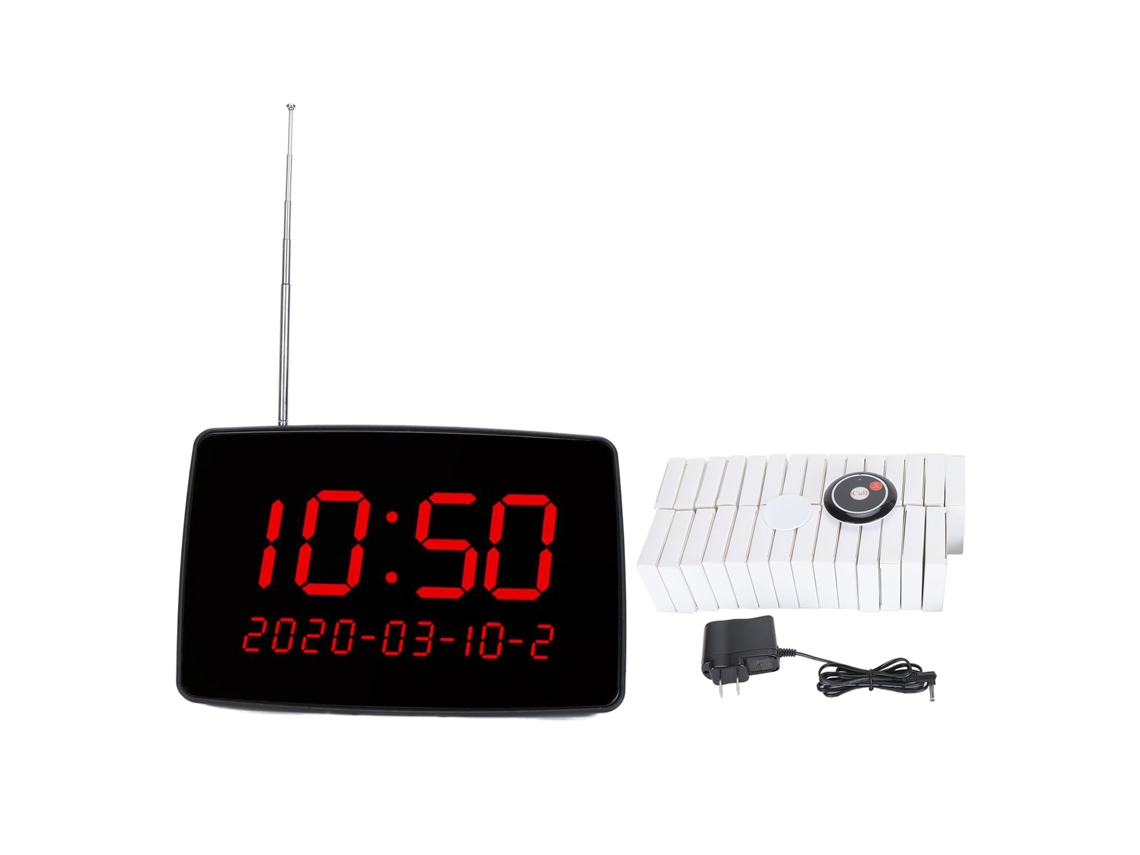 Sistema De Pager Sem Fio 30 Botões Ipx4 Us Plug
